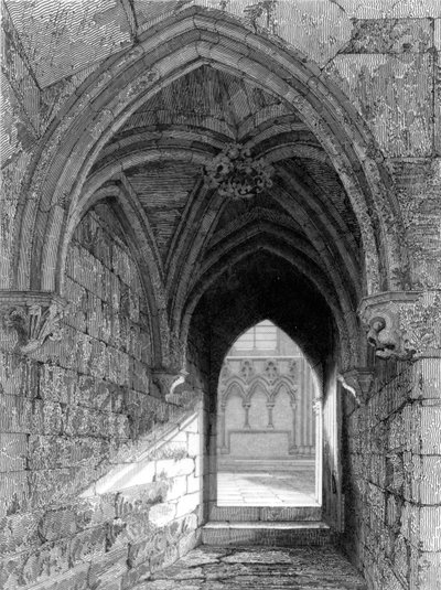 Durham Cathedral North End, 1843 by R.W. Billings